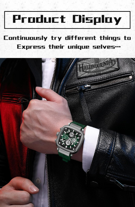 Reward Stylish & luxury Green Watch with Chronograph  ||  ساعة ريوارد الخضراء الأنيقة والفاخرة مع خاصية الكرونوغراف
